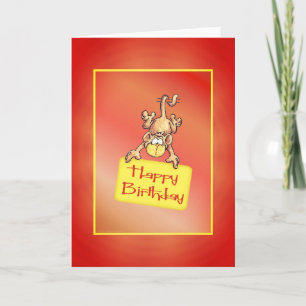 Feliz Aniversário Engraçado Cartão de Macaco