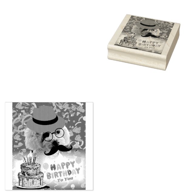 Feliz Aniversário Faça Um Desejo Carimbo de Borrac (Carimbado)