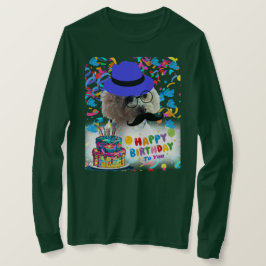 Feliz Aniversário Faça Uma Camiseta De Poodle Dese