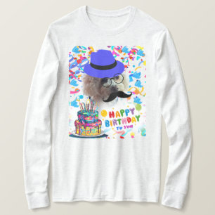 Feliz Aniversário Faça Uma Camiseta De Poodle Dese