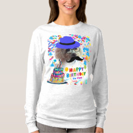 Feliz Aniversário Faça Uma Camiseta De Poodle Dese