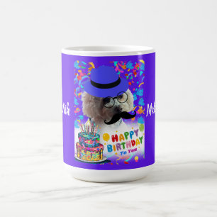 Feliz Aniversário Faça Uma Caneca De Café De Poodl