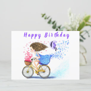 Feliz Aniversário - Feliz Jovem Na Bicicleta - Am