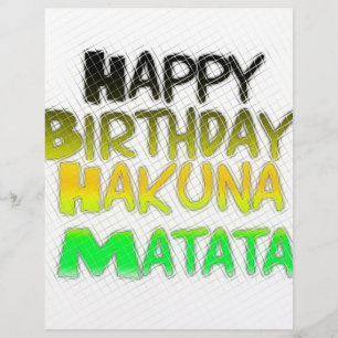 Feliz Aniversário Gelado Hakuna Matata eco Inspira