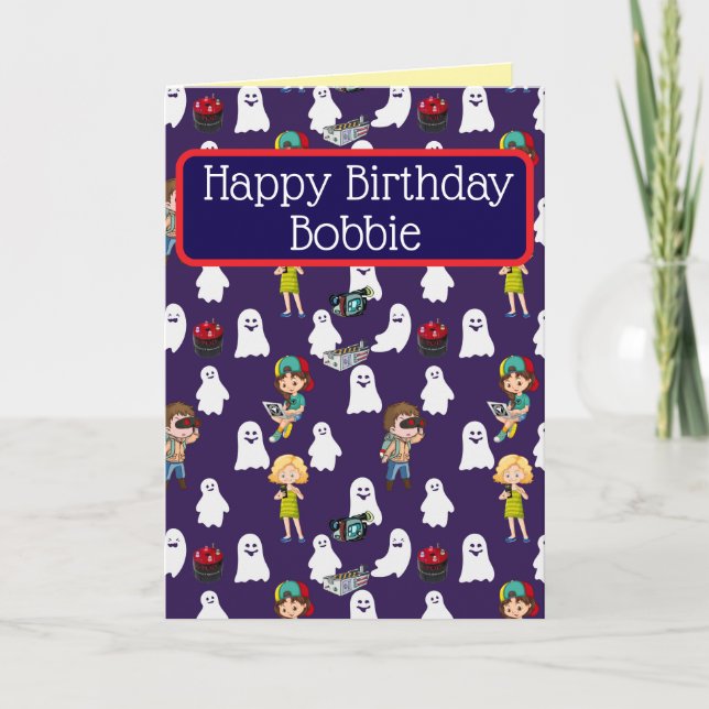 Feliz Aniversário Ghost Wrangler Cartão de Saudaçã (Frente)