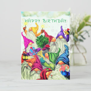 Feliz Aniversário - Gnomos Celebração de Aniver