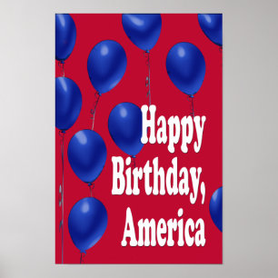 Feliz aniversario, impressão de América