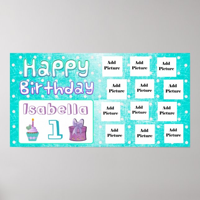 Feliz Aniversário Isabella Personalizado Poster de (Frente)