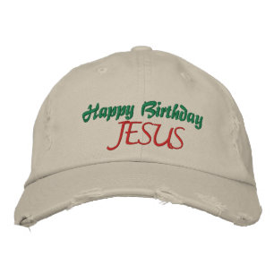 FELIZ ANIVERSÁRIO JESUS Boné de Natal