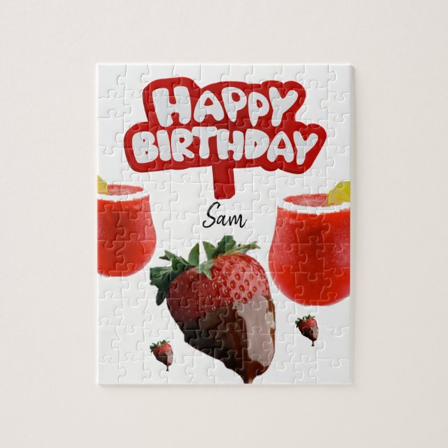 Feliz aniversário Jigsera Quebra-cabeça Strawberry (Vertical)