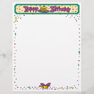 Feliz Aniversário Letterhead