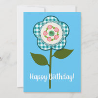Feliz Aniversário! Linda Flor de Tecido Falso