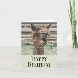 Feliz Aniversário Llama - Cartão de Aniversário