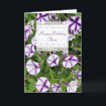 Feliz Aniversário Mãe Cartão Personalizado Flores<br><div class="desc">Cartão de aniversário floral Bonito vermelho,  rosa e roxo para uma tia,  irmã,  avó,  mãe,  filha ou amiga. Você pode alterar o texto na parte frontal da placa ou a dentro da placa na área de personalização.</div>