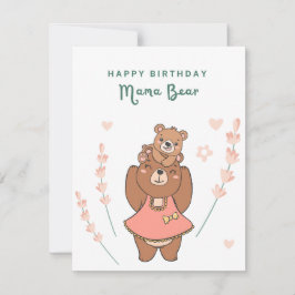 Feliz Aniversário Mama Bear, Belo Cartaz De Aniver