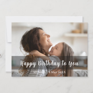 Feliz Aniversário Mamãe Design de Foto com Roteiro