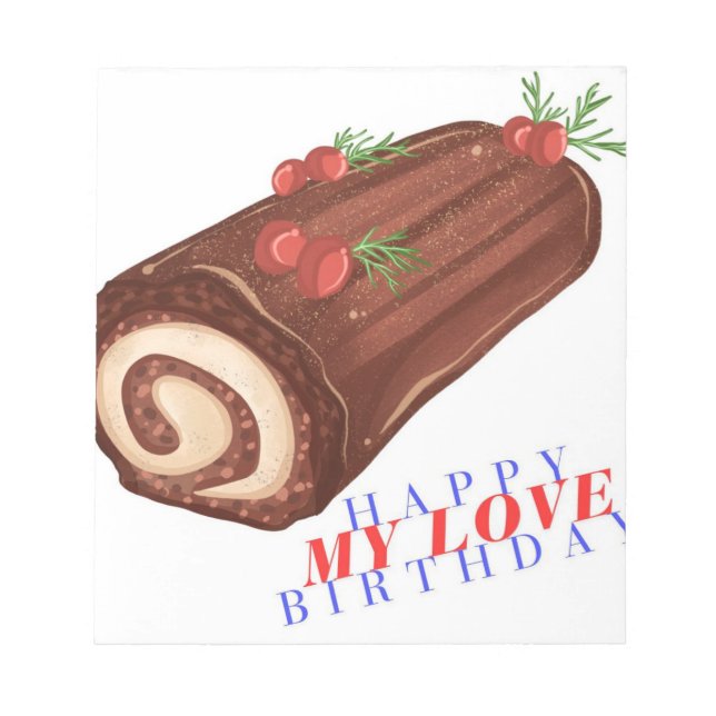 Feliz Aniversário Meu Amor - Bloco de Notas Na mod (Frente)