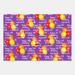 Feliz Aniversário, Modelo Coloridos Balões