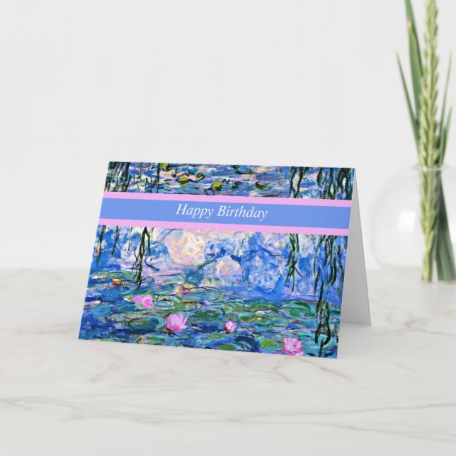 Feliz aniversário, modelo de lírios de água (Frente)