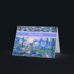 Feliz Aniversário, modelo de Nenúfares<br><div class="desc">Feliz Aniversário - Nenúfares, 1919, bela pintura de Claude Monet. Este é um modelo, pronto para você personalizar ou deixar como está.</div>