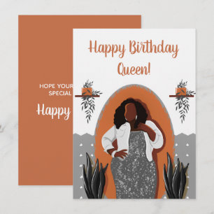 Feliz Aniversário, Mulher Negra, Plantas Familiare