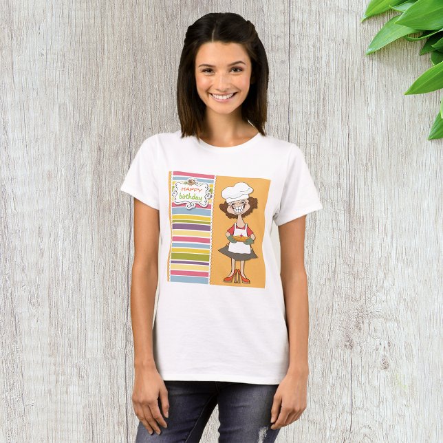 Feliz Aniversário, Mulher-Pie, T-Shirt (Criador carregado)