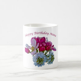 Feliz Aniversário Nanna. Canecas Florais