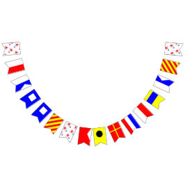 Feliz Aniversário Navegando Bandeira Alfabet