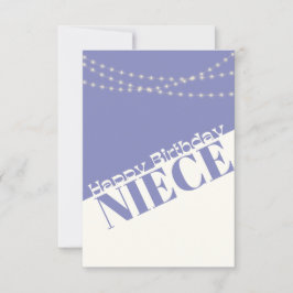 Feliz Aniversário, Niece Modern, Cartão Mínimo