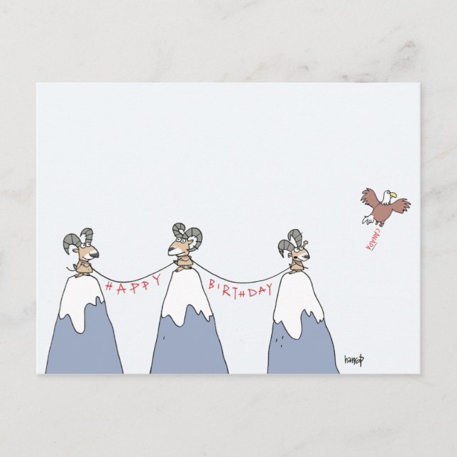 Feliz aniversário no Canadá! Cartão Postal (Frente)