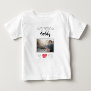 FELIZ ANIVERSÁRIO PAI DE BEBÊ T-SHIRT PERSONALIZAD