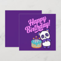 Feliz Aniversário Panda Roxo
