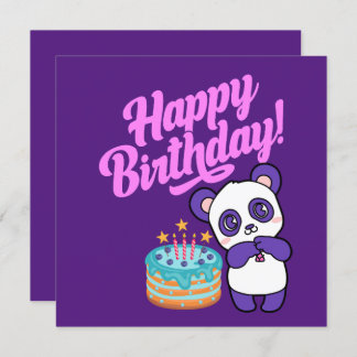 Feliz Aniversário Panda Roxo