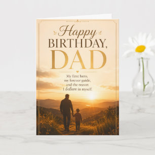Feliz Aniversário Papai Cartão Meu Primeiro Heró