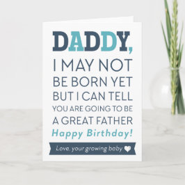 Feliz Aniversário Papai Do Cartão De Bebê Crescend