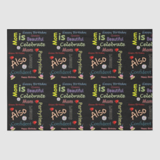 Feliz Aniversário Papel Tecido Mãe