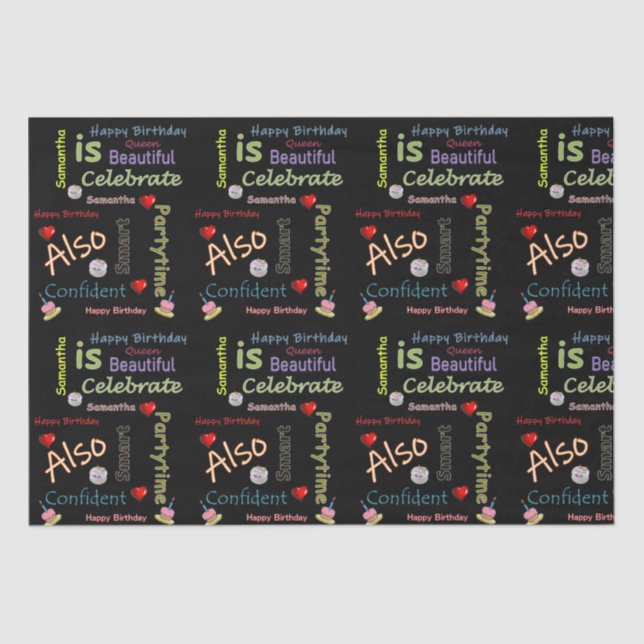 Feliz Aniversário - Papel Tecido Samantha (Frente )