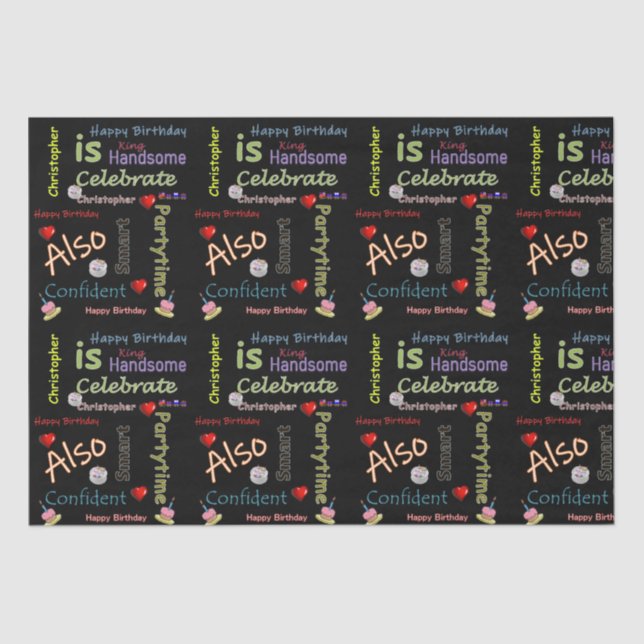 Feliz Aniversário - Papel Tecidual Christopher (Frente )