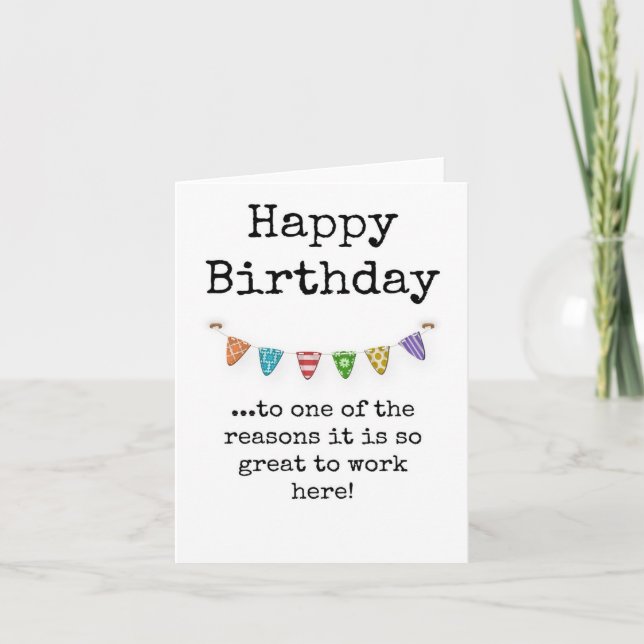 Feliz Aniversário para Cartão de Colega (Frente)