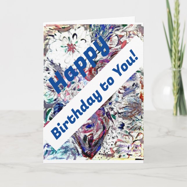 Feliz aniversário para você! Cartão (Frente)