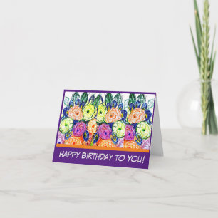 Feliz aniversário para você! Cartão