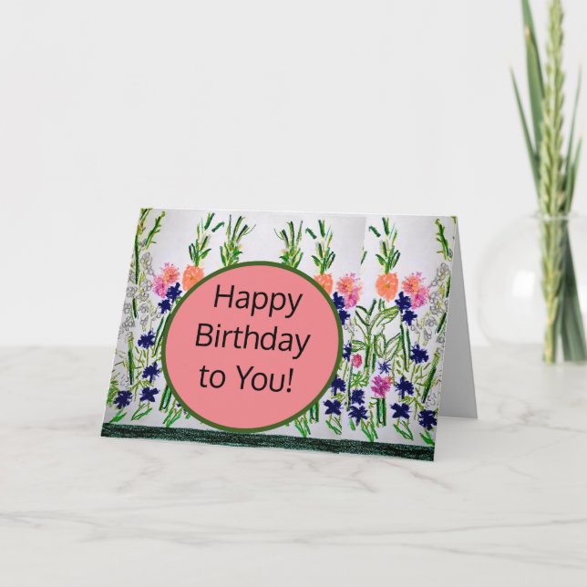 Feliz aniversário para você! Cartão (Frente)