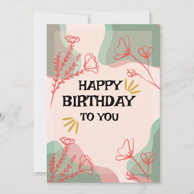 Feliz Aniversário Para Você - Cartão de Cumpriment (Frente)