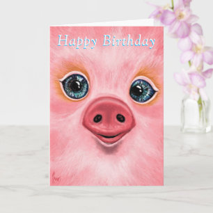 Feliz Aniversário - Pequeno Cartão Porquinho