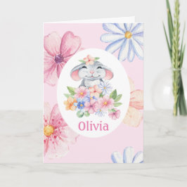 Feliz Aniversário Pequeno Rato Bonito em Cartão Ro