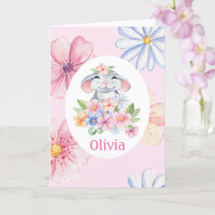 Feliz Aniversário Pequeno Rato Bonito em Cartão Ro