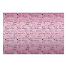 Feliz aniversário, Pink Roxo Ombro