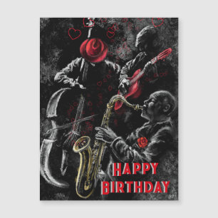 Feliz Aniversário Placa Jazz Banda Música