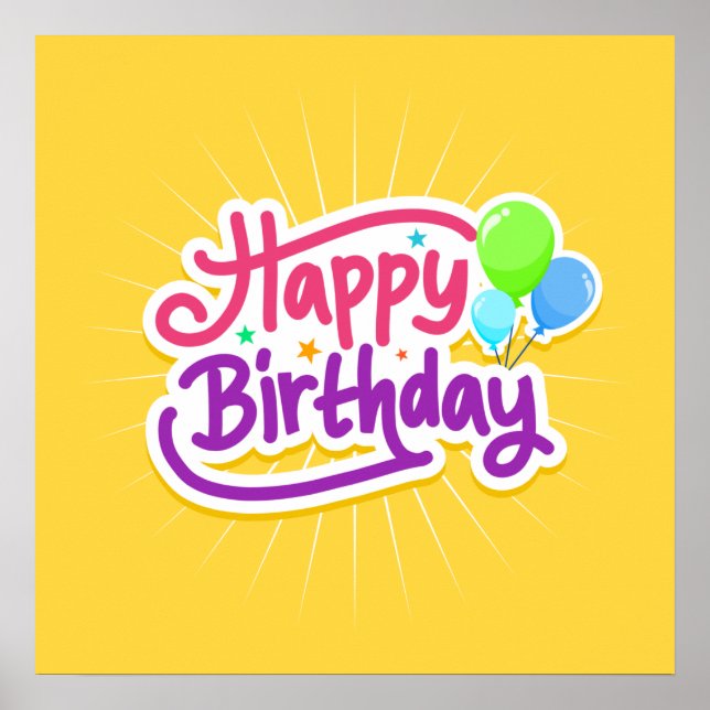 Feliz Aniversário Poster (Frente)