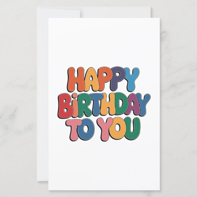 Feliz Aniversário Retrô (Frente)